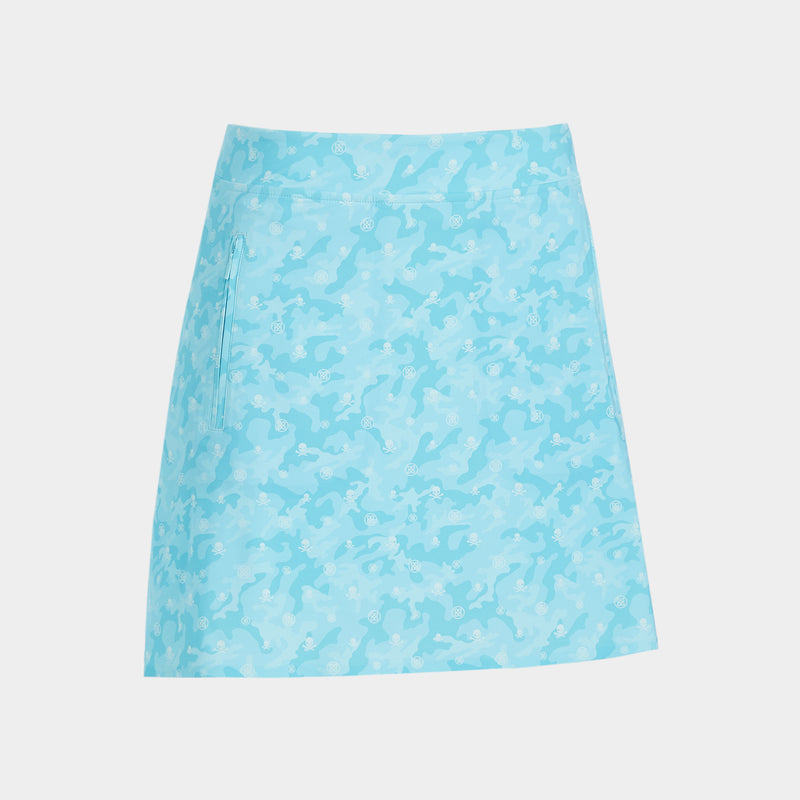 G/Fore Women's Icon Camo Silky Tech Nylon A-Line Skort: Powder