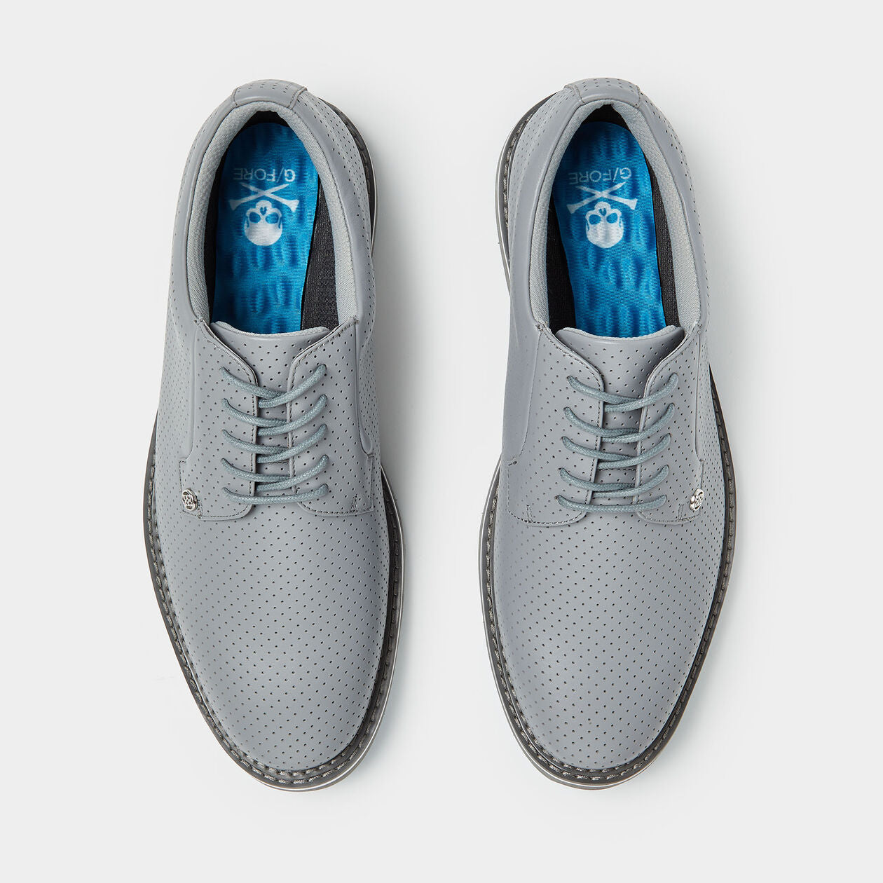 2024 G/Fore Men's Gallivanter Perforated Leather Golf Shoes: Monument