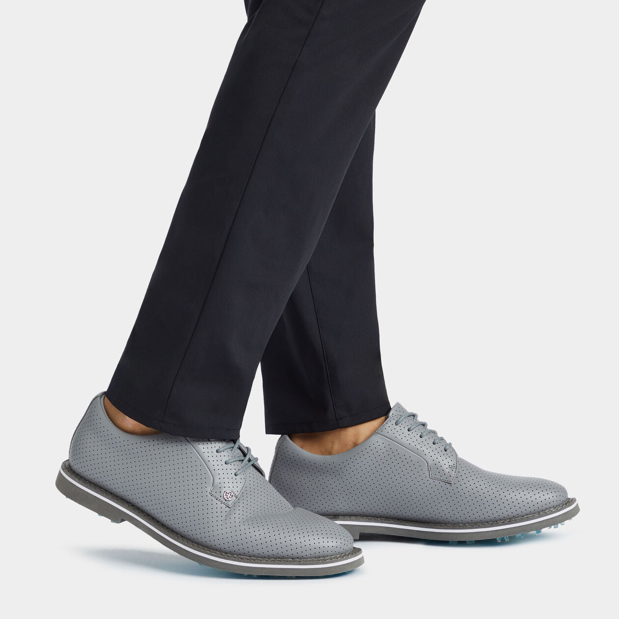 2024 G/Fore Men's Gallivanter Perforated Leather Golf Shoes: Monument