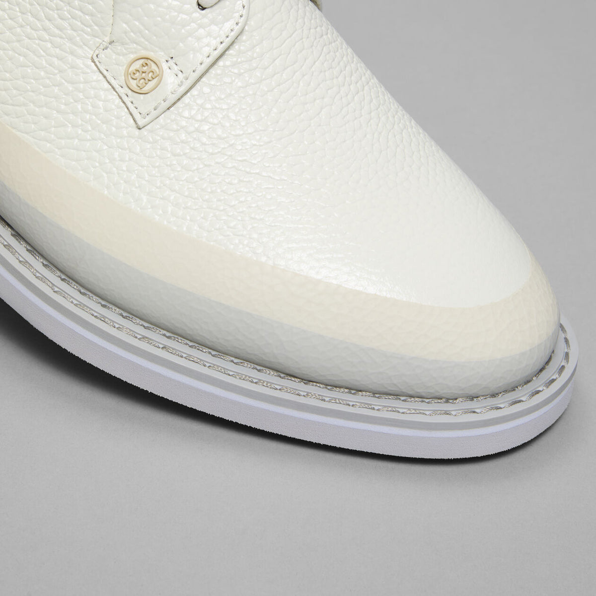 Brand New! G/Fore Men's Gallivanter Tuxedo Stripe Leather Golf Shoes: Snow/Nimbus