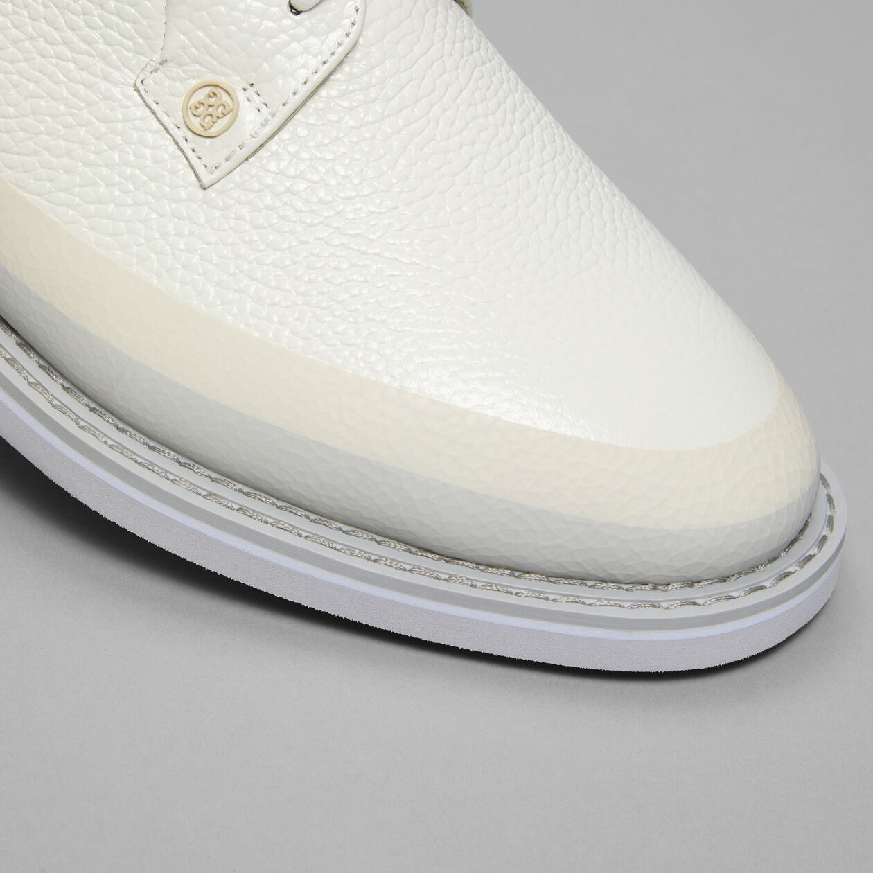 Brand New! G/Fore Men's Gallivanter Tuxedo Stripe Leather Golf Shoes: Snow/Nimbus