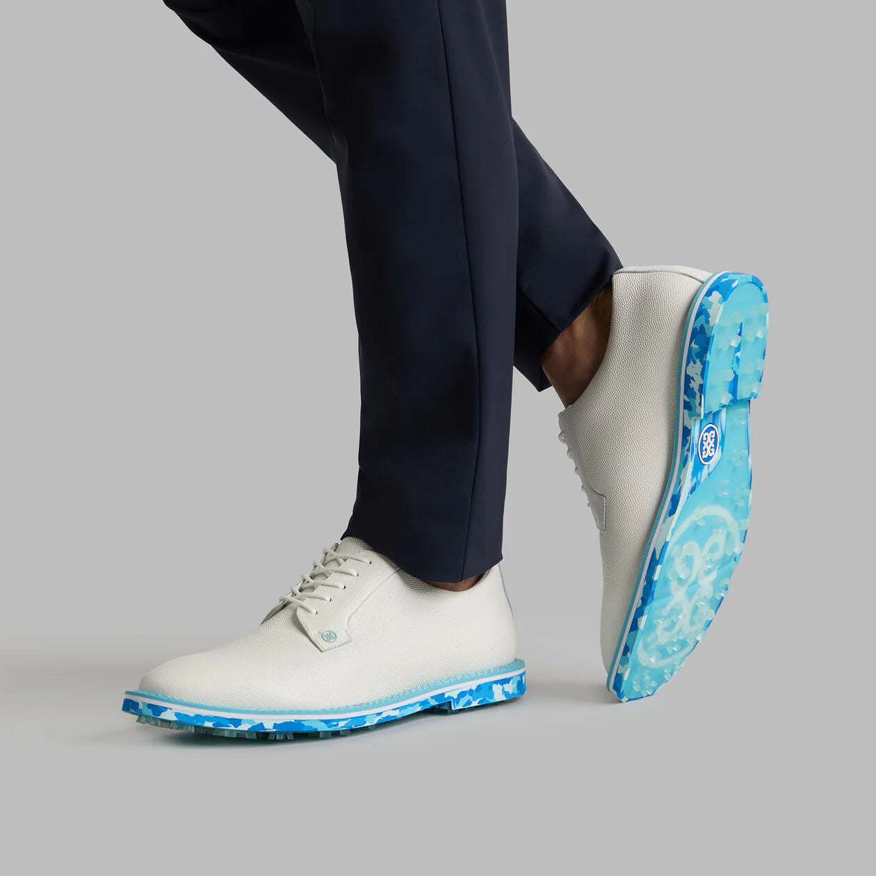 Brand New! G/Fore Men's Gallivanter Camo Sole Leather Golf Shoes: Snow/Mosaic