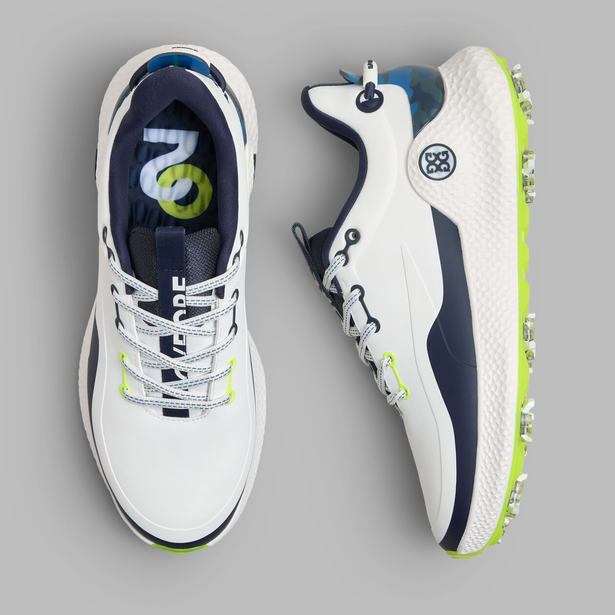 2025 G/Fore Men's MG4+ O2 G/Lock Golf Shoes: Snow/Twilight