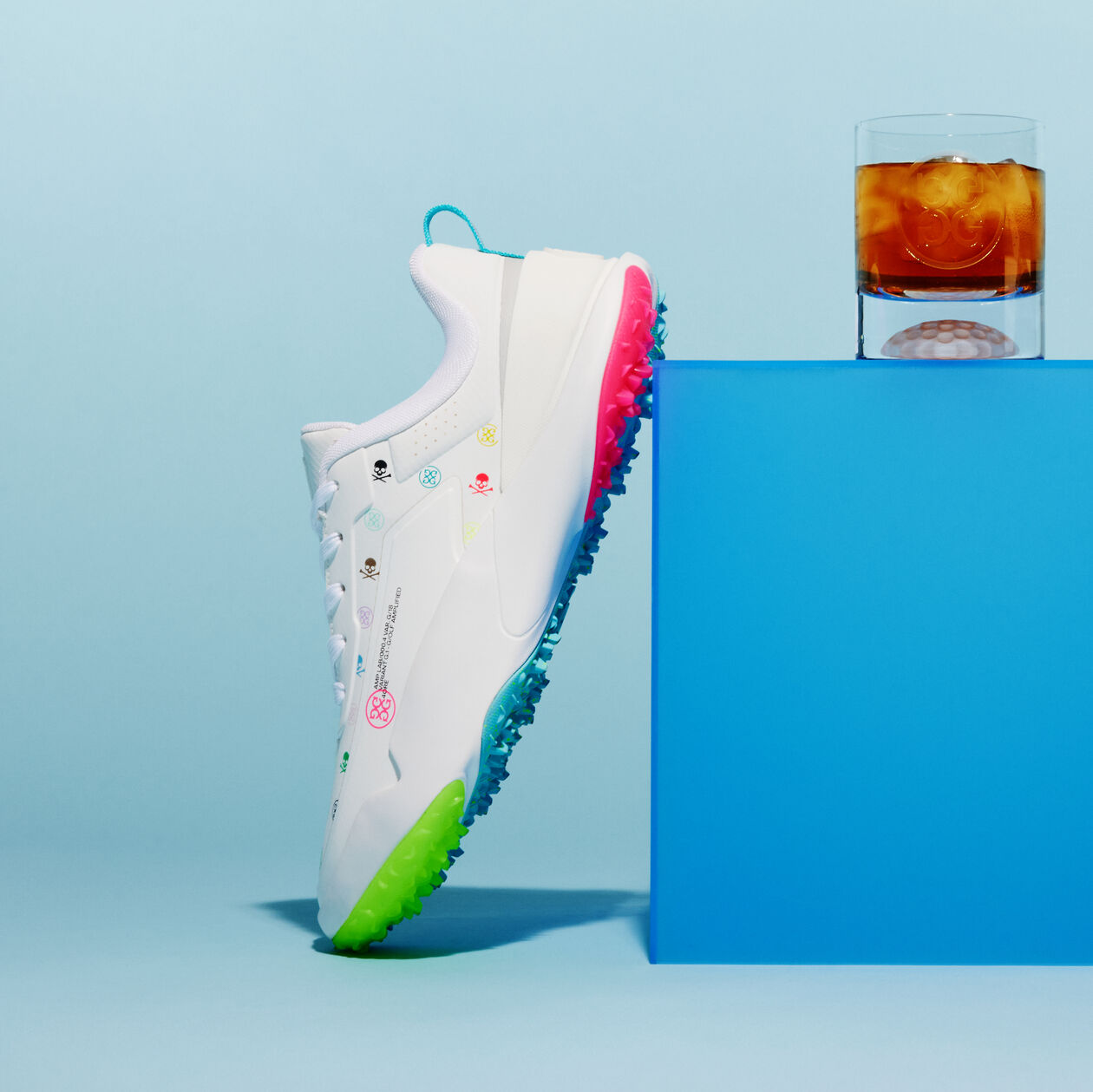 2025 G/Fore Men's Ltd Release G/18 Icon Golf Shoes: Snow/Multi