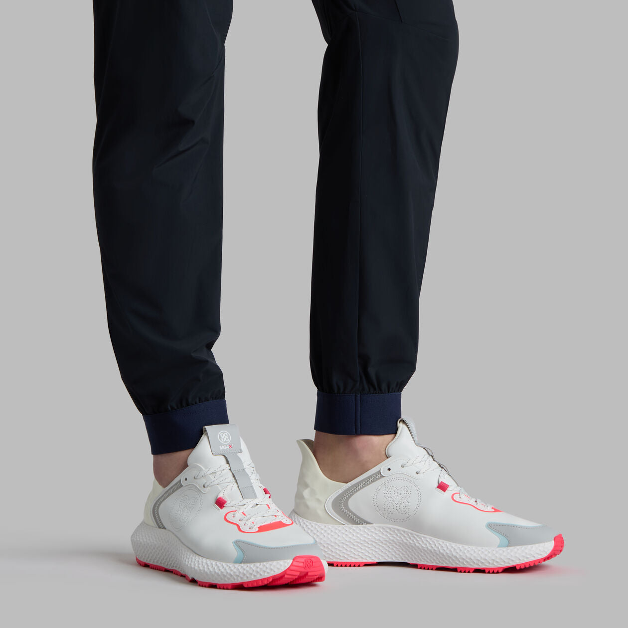 2025 G/Fore Men's MG4X2 Perforated Logo Hybrid Golf Cross Trainer: Snow/Birdie