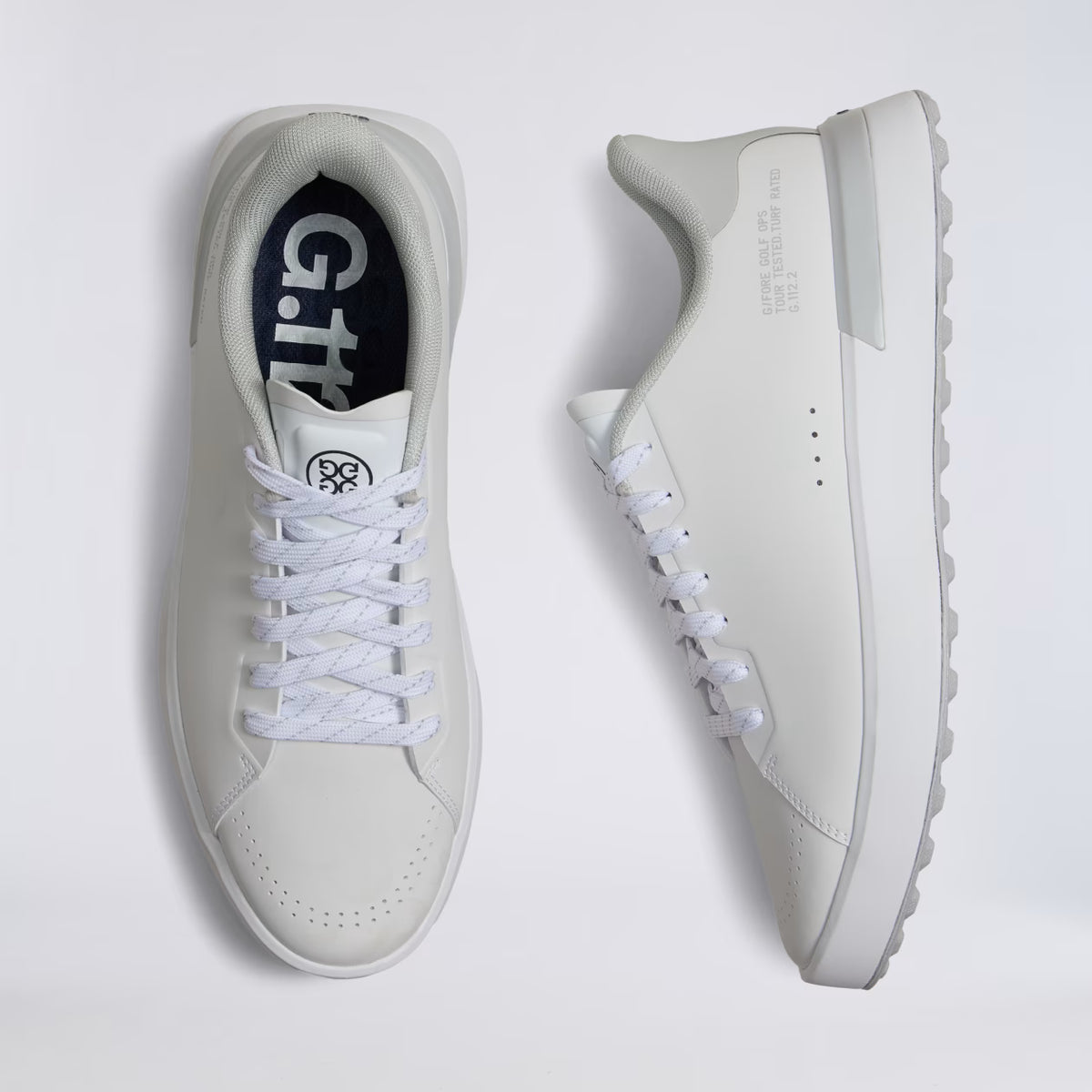 2026 G/Fore Men's G.112 Golf Shoes: Snow/Nimbus (Wide Fit)