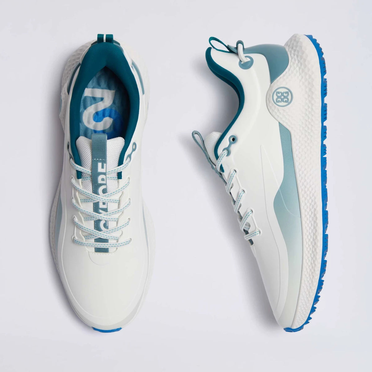 2026 G/Fore Men's Ltd Release MG4+ O2 Golf Shoes: Snow/Sea Foam