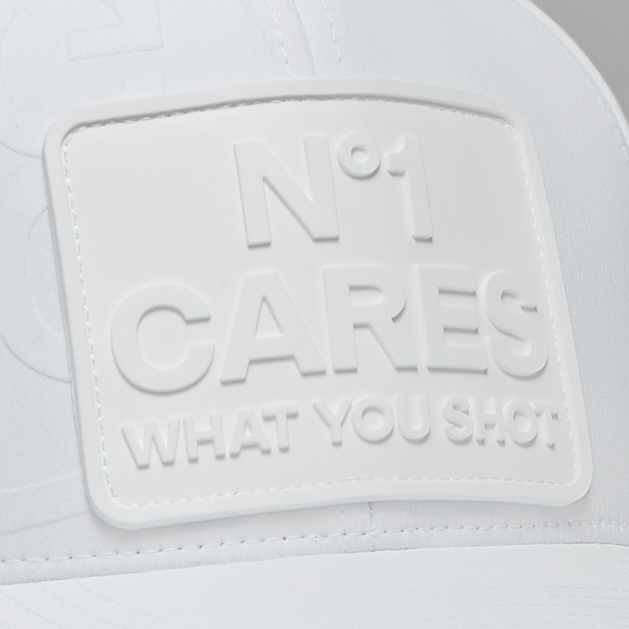 Brand New! G/Fore "NO1 CARES" Patch Perforated Delta Golf Hat - Snow