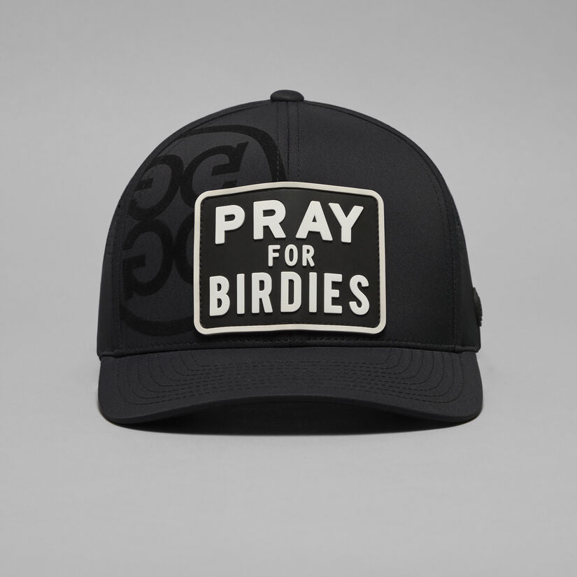 Brand New! G/Fore "PRAY FOR BIRDIES" Patch Perforated Delta Golf Hat: Onyx