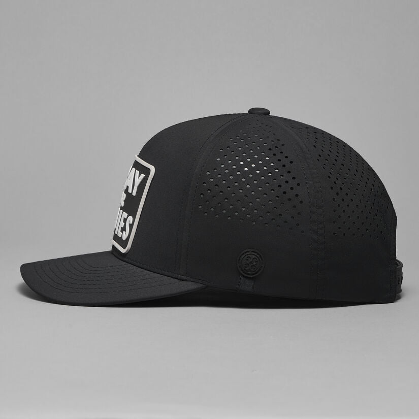 Brand New! G/Fore "PRAY FOR BIRDIES" Patch Perforated Delta Golf Hat: Onyx
