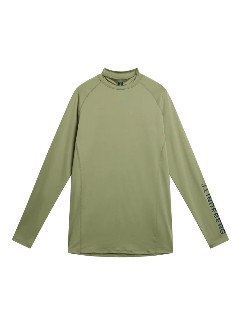 2024 J. Lindeberg Men's Aello Compression Layer: Oil Green