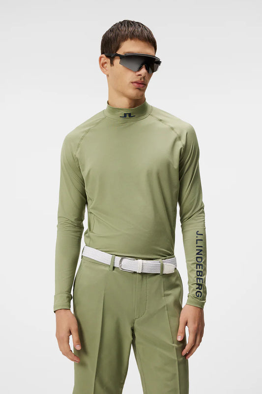 2024 J. Lindeberg Men's Aello Compression Layer: Oil Green