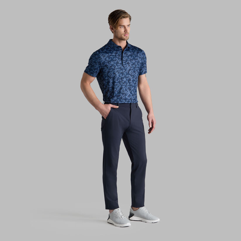 Brand New! G/Fore Men's Mapped Icon Camo Tech Jersey Modern Spread Collar Polo: Twilight