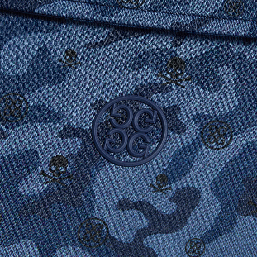 Brand New! G/Fore Men's Mapped Icon Camo Tech Jersey Modern Spread Collar Polo: Twilight