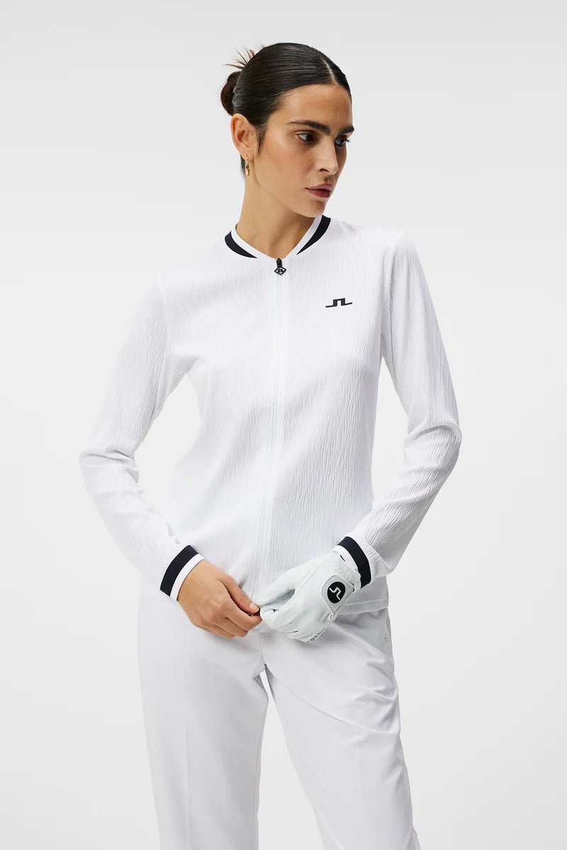 Brand New! J. Lindeberg Women's Leonor Mid Layer: White