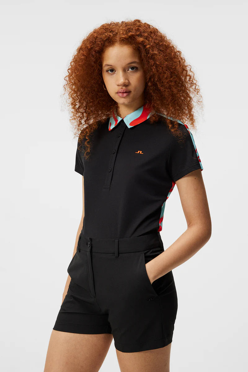 2024 J.Lindebergb Women's Cara Polo: Black