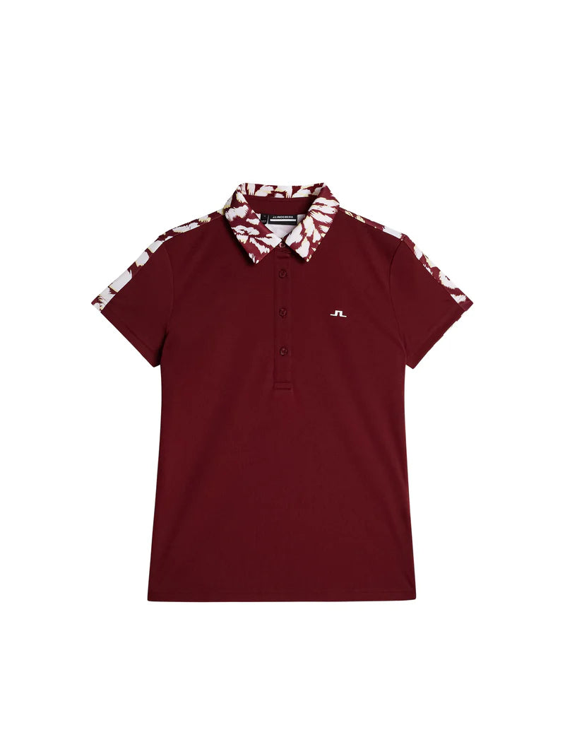 2024 J.Lindeberg Women's Cara Polo:  Cabernet