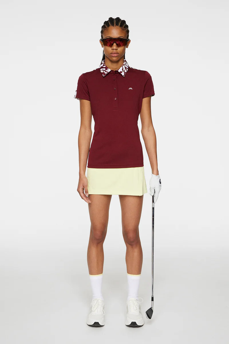 2024 J.Lindeberg Women's Cara Polo:  Cabernet