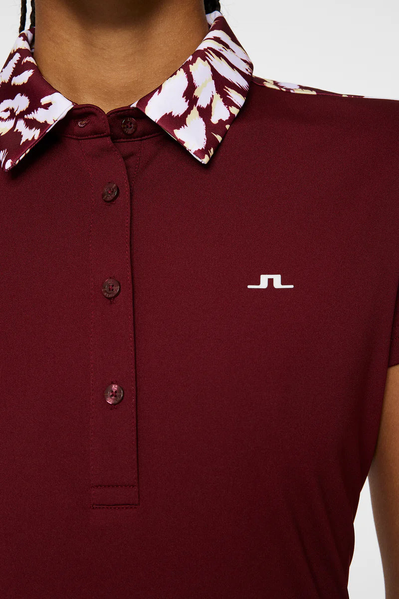 Brand New! J.Lindeberg Women's Cara Polo:  Cabernet
