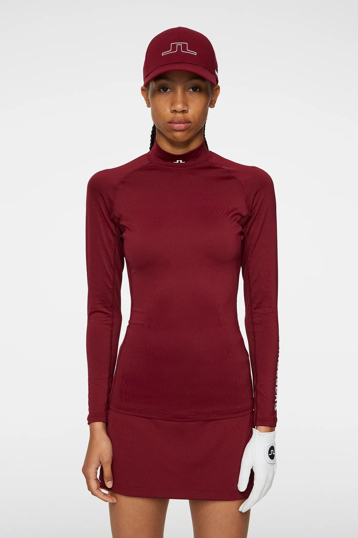 Brand New! J. Lindeberg Women's Asa Soft Compression Top: Cabernet