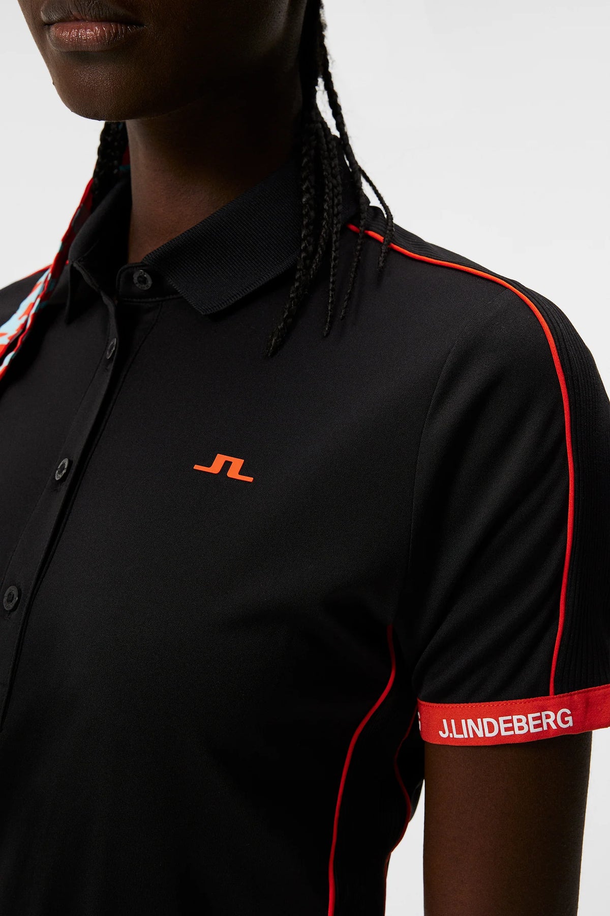 Brand New! J.Lindebergb Women's Demi Polo: Black