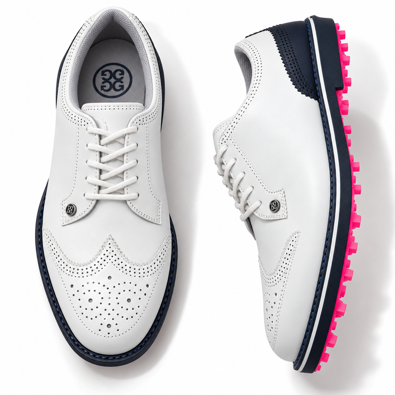 Brand New! G/Fore Men's Brogue Gallivanter Golf Shoes - Snow/Nimbus and Snow/Twilight
