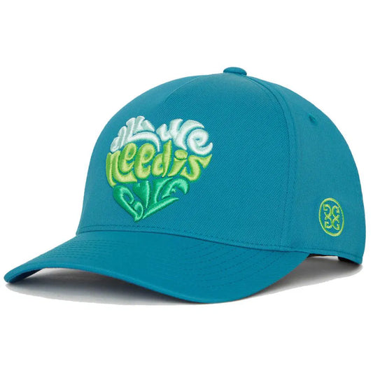 Brand New! G/Fore ALL WE NEED IS GOLF Twill Snapback Golf Hat - Petrol