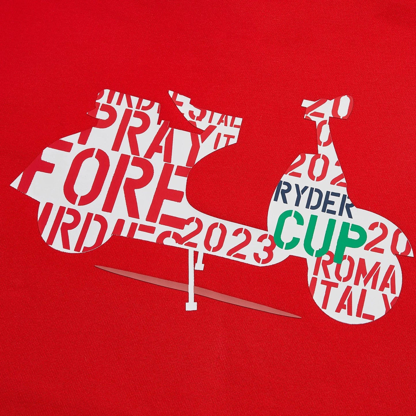 G/Fore Ltdt Ed RYDER CUP ROME 23 Unisex Oversized French Terry Hoodie: Rossa