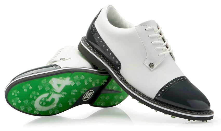 Brand New! G/Fore Men's Cap Toe Gallivanter Golf Shoes: Snow/Charcoal