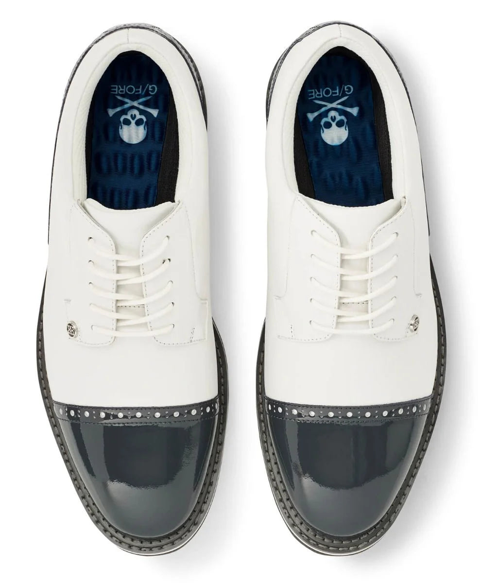 Brand New! G/Fore Men's Cap Toe Gallivanter Golf Shoes: Snow/Charcoal