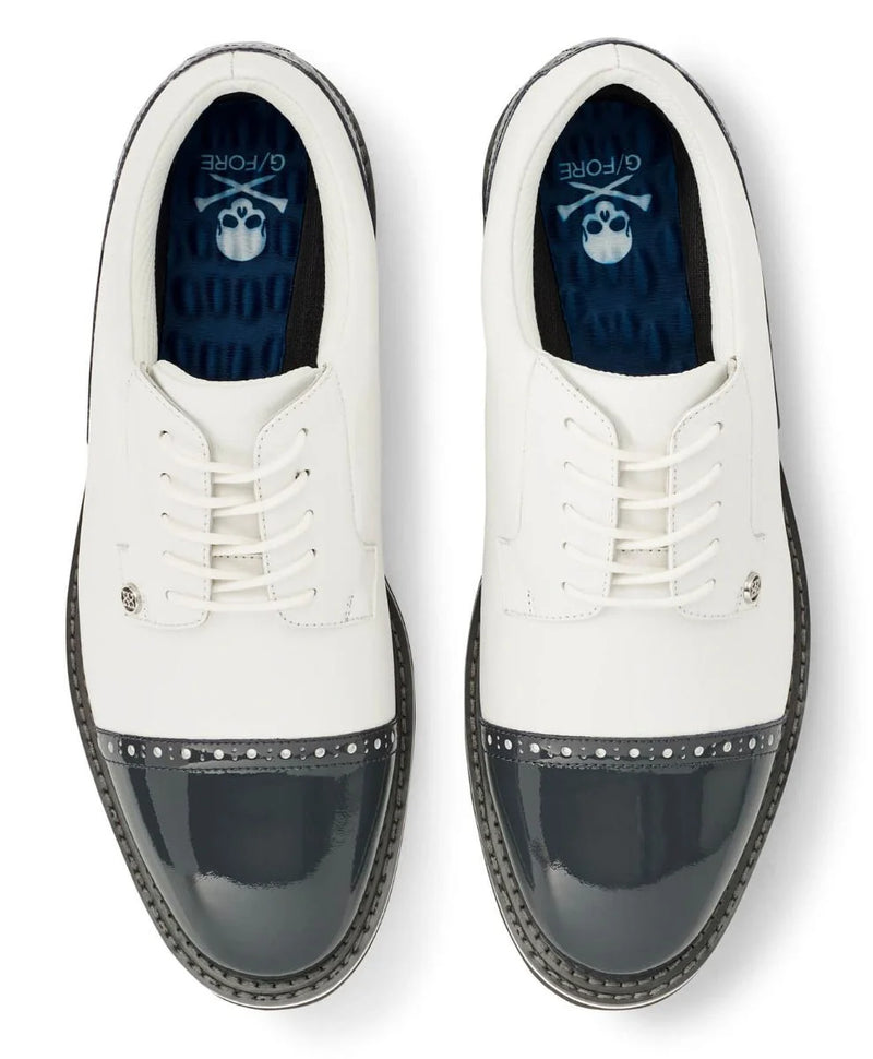 Brand New! G/Fore Men's Cap Toe Gallivanter Golf Shoes: Snow/Charcoal