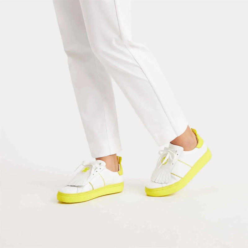 Brand New! G/Fore Women's Contrast Accent Kiltie Durf Golf Shoes: Solar