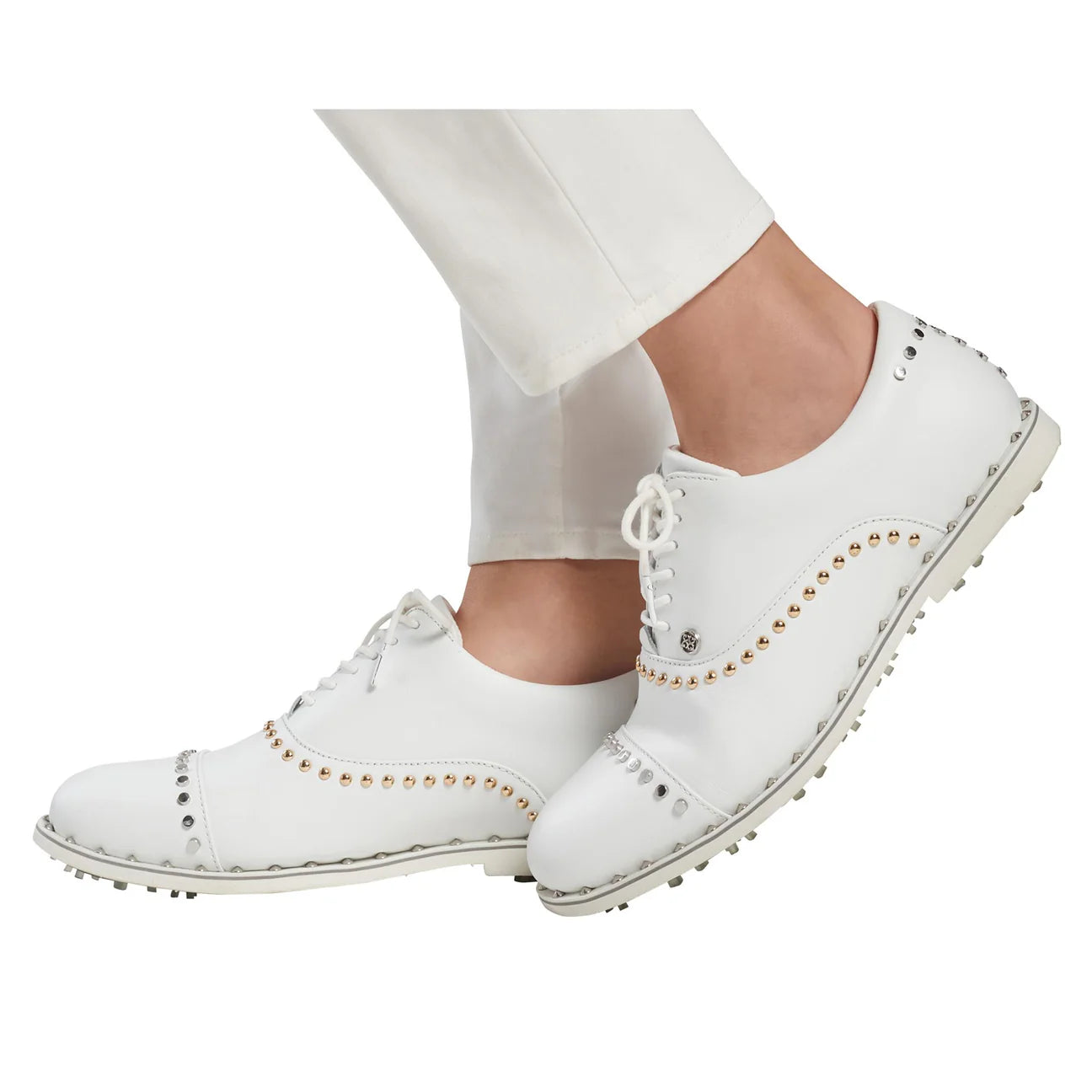 Brand New! G/Fore Women's Welt Stud Gallivanter Golf Shoes - Snow