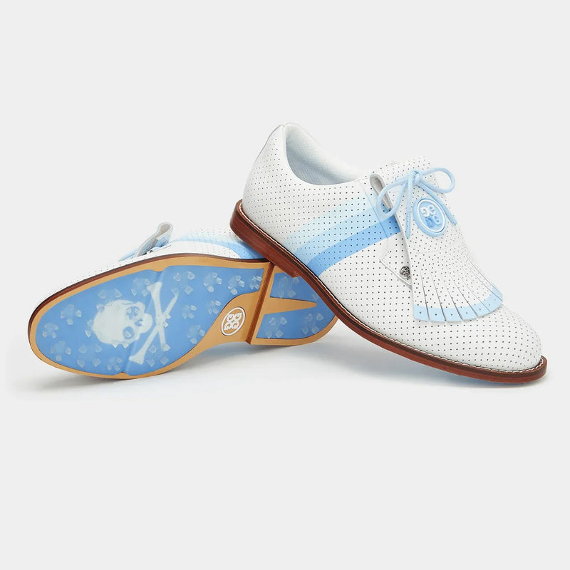 Brand New! G/Fore Women's Gallivanter Leather Luxe Sole Kiltie Golf Shoes - Snow