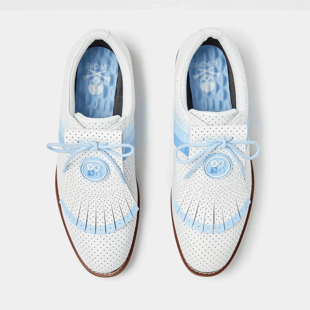 Brand New! G/Fore Women's Gallivanter Leather Luxe Sole Kiltie Golf Shoes - Snow