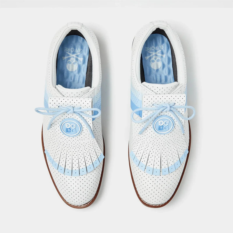 Brand New! G/Fore Women's Gallivanter Leather Luxe Sole Kiltie Golf Shoes - Snow