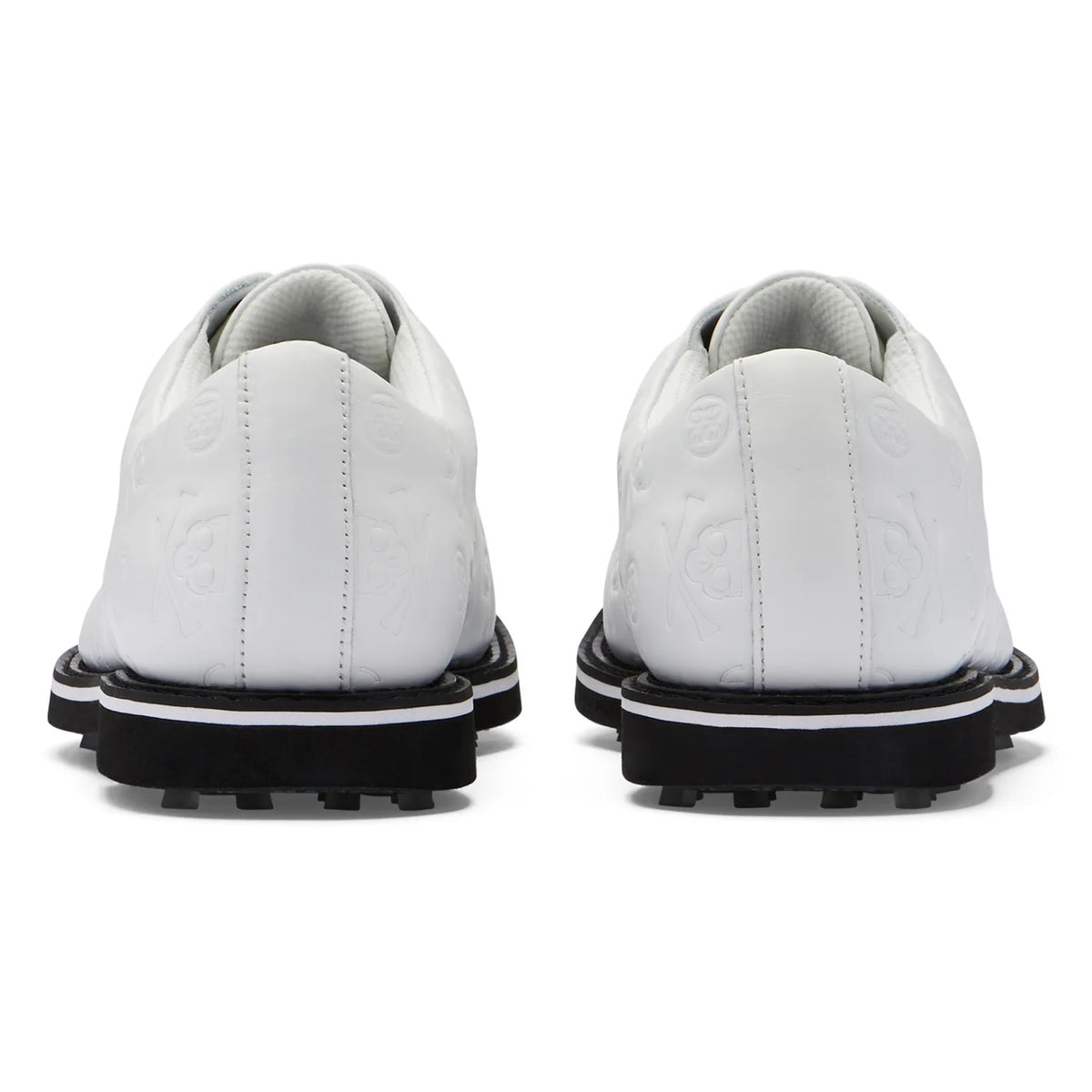 G/Fore Men's Gallivanter Debossed Skull & Tees Leather Golf Shoes: Snow/Onyx
