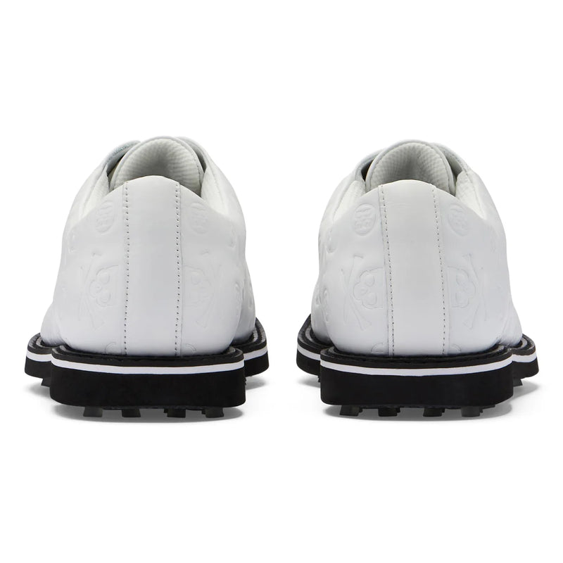 G/Fore Men's Gallivanter Debossed Skull & Tees Leather Golf Shoes: Snow/Onyx