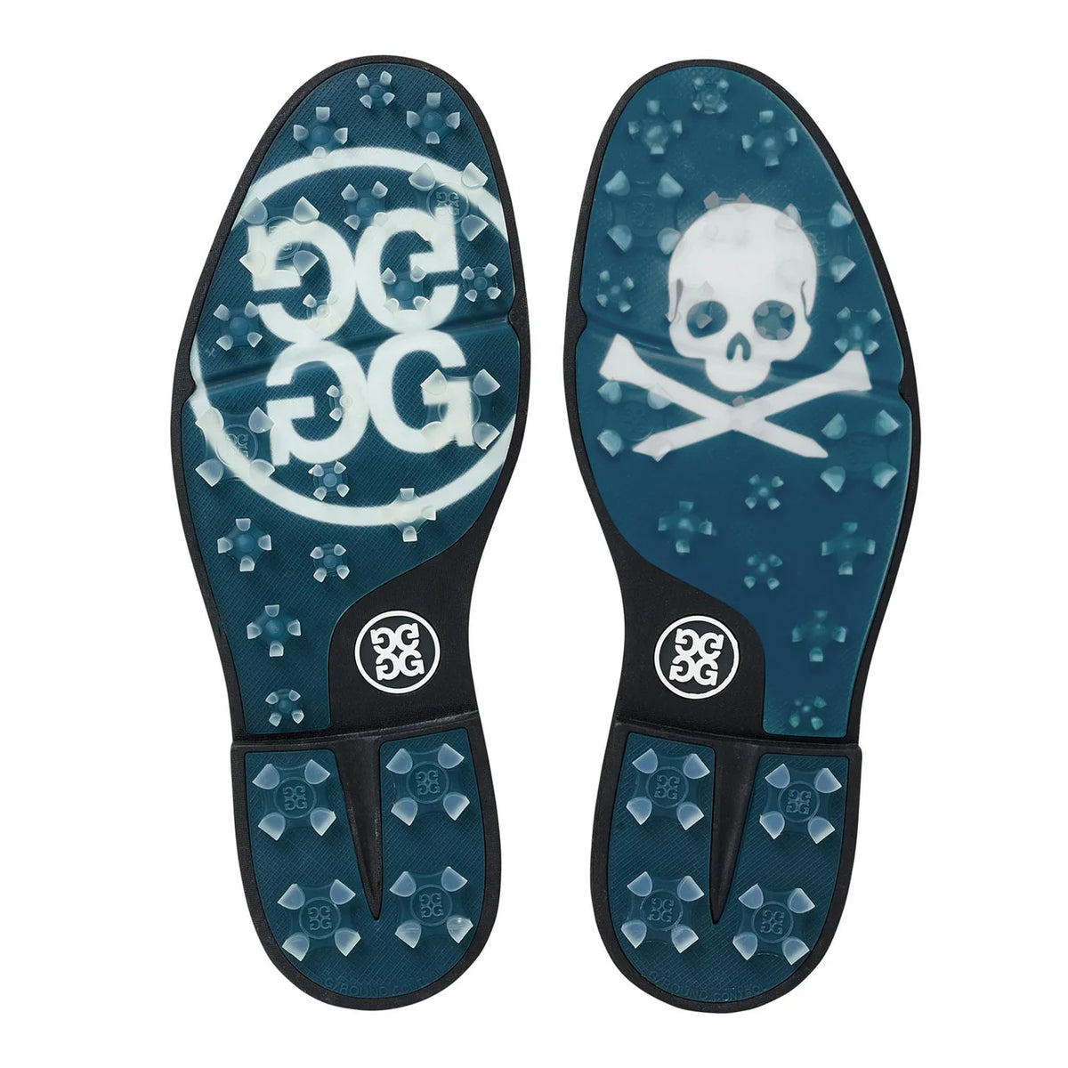 G/Fore Men's Gallivanter Debossed Skull & Tees Leather Golf Shoes: Snow/Onyx