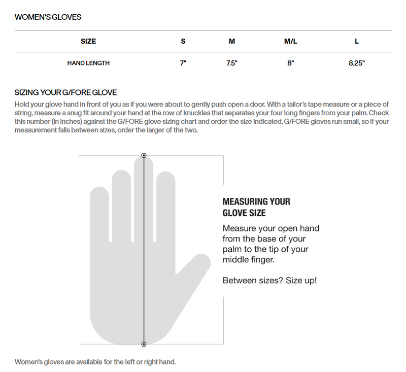Brand New! G/Fore Women's Signature Golf Gloves: Blossom, Left AND Right Hand