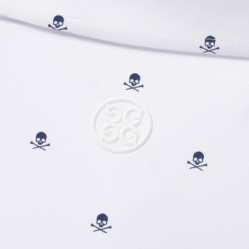 Brand New! G/Fore Men's Mini Skull & T's Button Down Polo: Snow