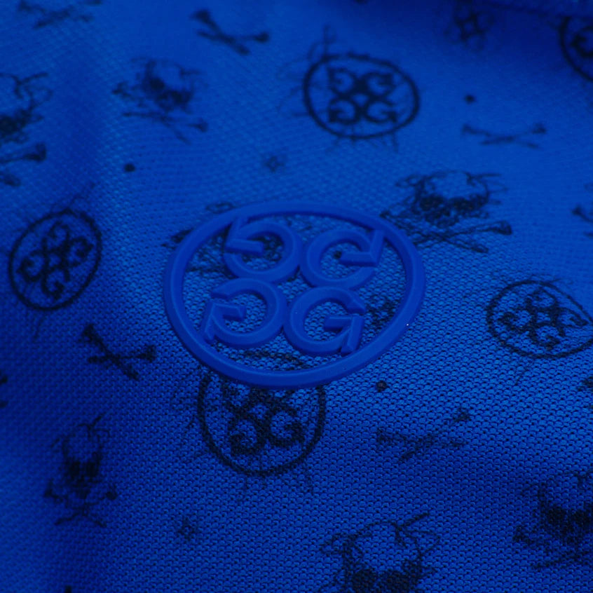 Brand new! G/Fore Men's Mini Circle G & Skull Button Down Polo: Ultramarine