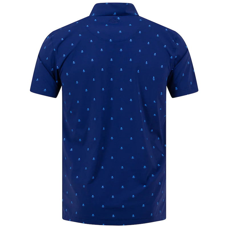 Brand New! G/Fore Men's Mini Skull & T's Button Down Polo: Blue Print