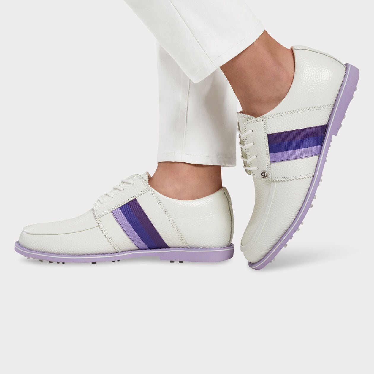 Brand New! G/Fore Women's Grosgrain Gallivanter Golf Shoes - Snow/Amethyst