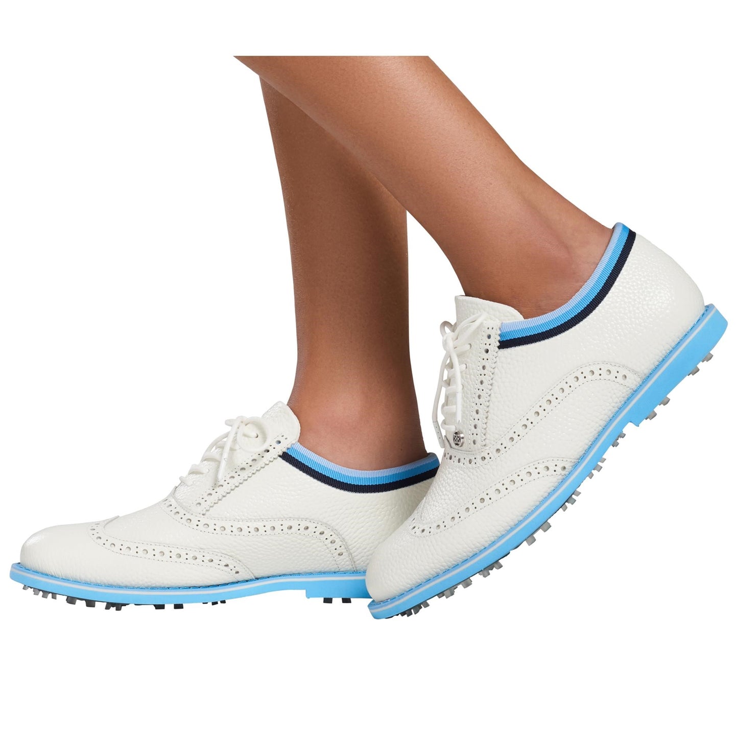 G/Fore Women's Grosgrain Brogue Gallivanter Golf Shoes - Snow/Tulum